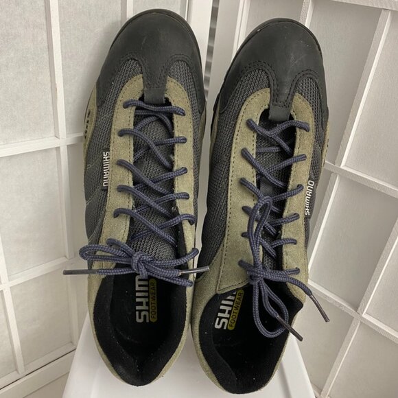 Shimano Shoes - Shimano  Woman Sz 8.5  MBT Bike Shoes Dark & Light Grey with Laces